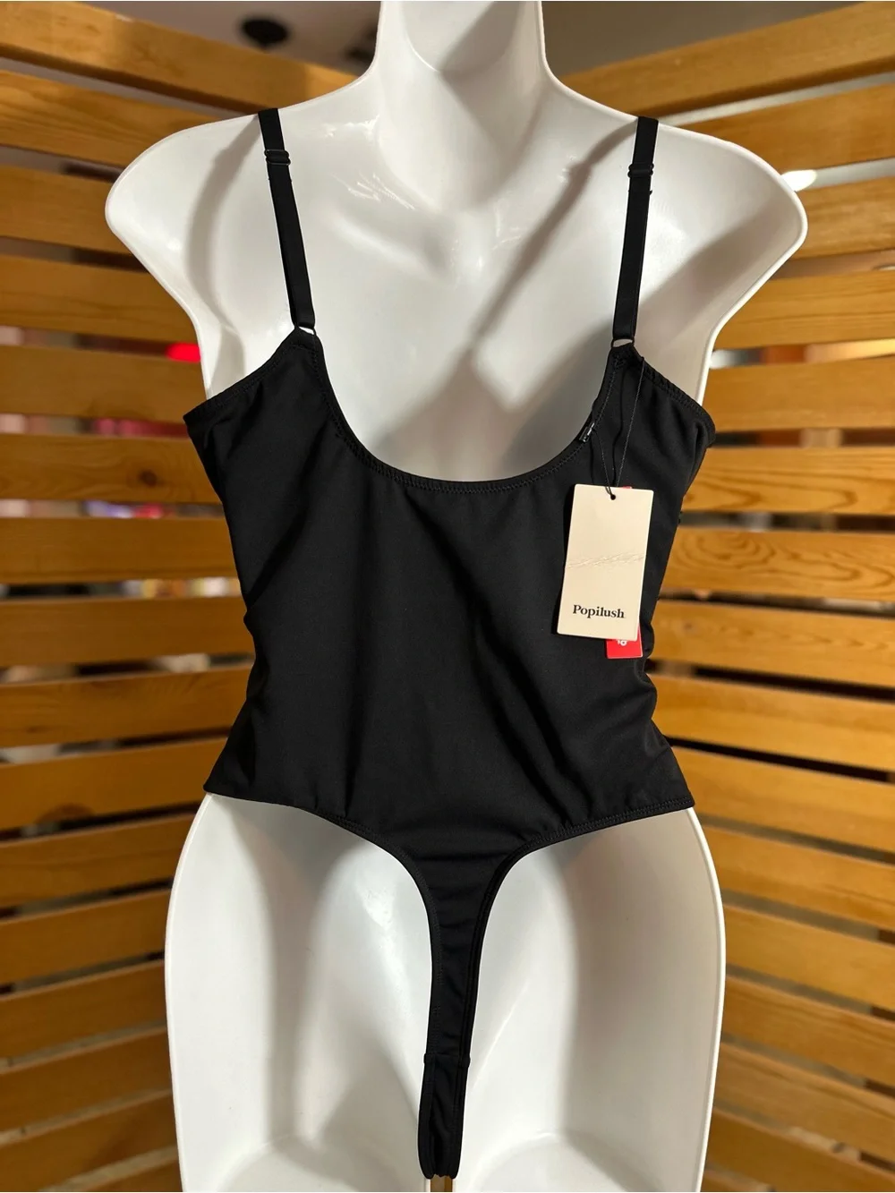 Black Sculpting V-Plunge Shapewear Bodysuit